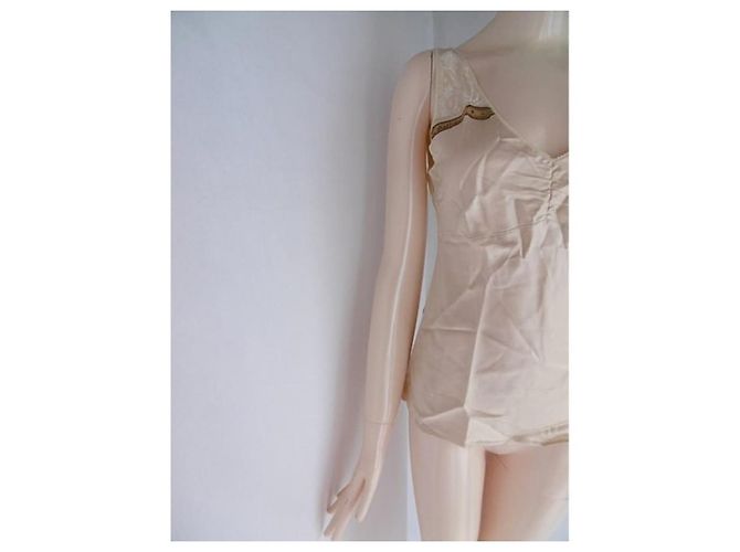 Top de seda John Galliano Beige - vista 10