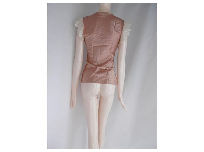 Top de seda John Galliano Bronce - vista 4