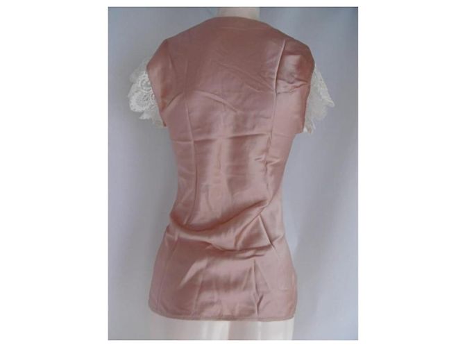 Top de seda John Galliano Bronce - vista 7