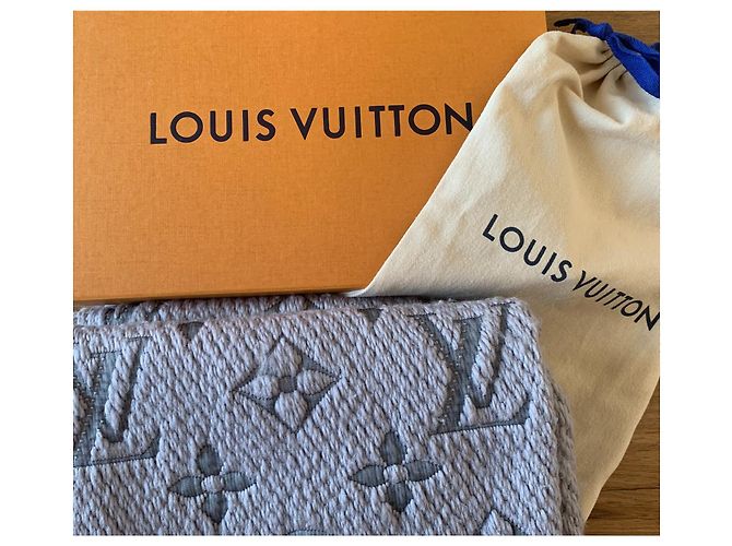 Sciarpa Logomania Louis Vuitton Grigio - vista 2