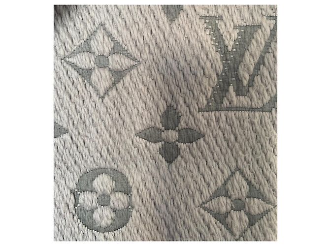 Sciarpa Logomania Louis Vuitton Grigio - vista 4
