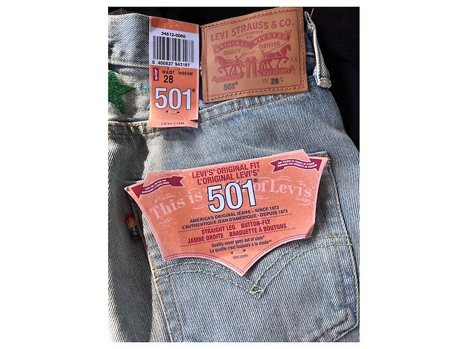 Pantaloncini Levi's 501 '90s in denim blu da donna - vista 2