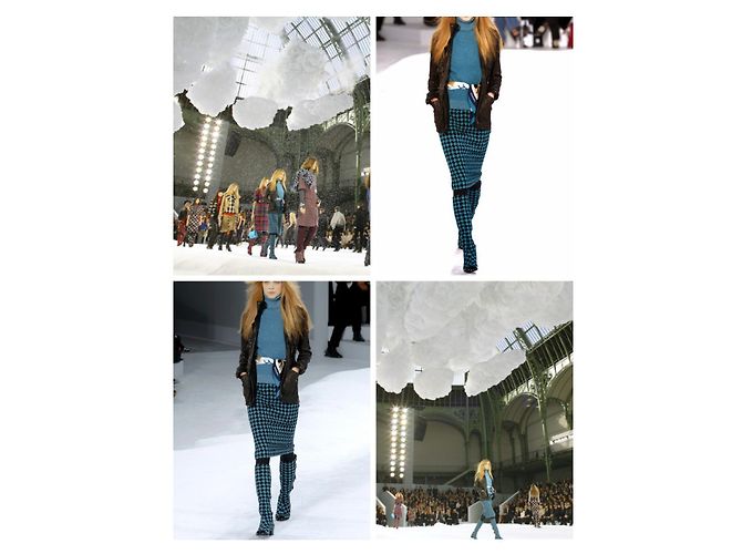 Chanel y Karl Lagerfeld 07EN 2007 Botas TWEED TURQUESA Multicolor - vista 2