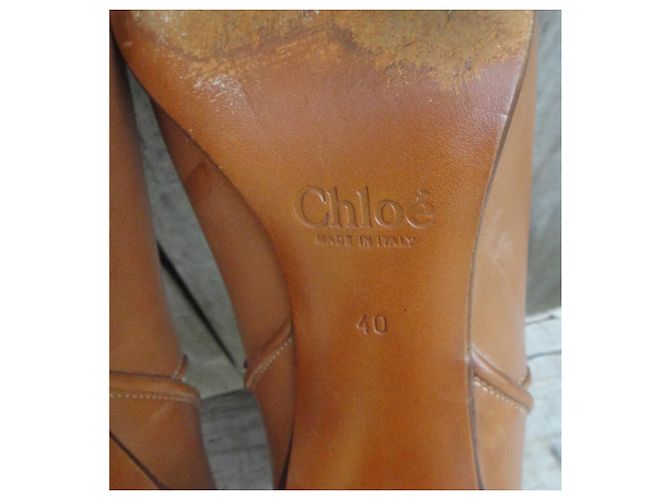 Chloé Leder Stiefeletten hellbraun Größe 40 - Ansicht 9
