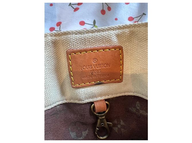 Louis Vuitton Borsa shopper in tela Globe Marrone Beige - vista 3