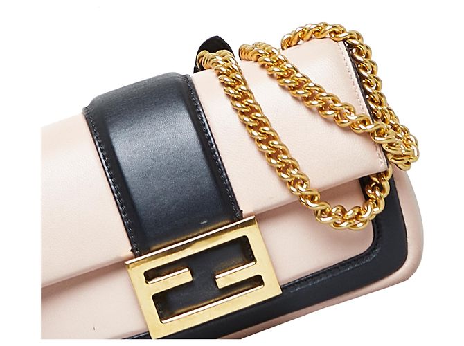 Fendi Catena Mini Baguette Rosa - vista 9