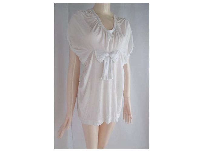Túnica Tricot Comme des Garcons Bow Front Top Branco - vista 10