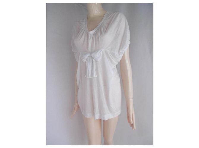 Túnica Tricot Comme des Garcons Bow Front Top Branco - vista 6