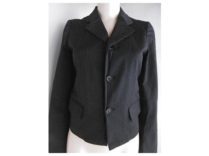 Giacca corta Comme des Garcons Grigio antracite - vista 9