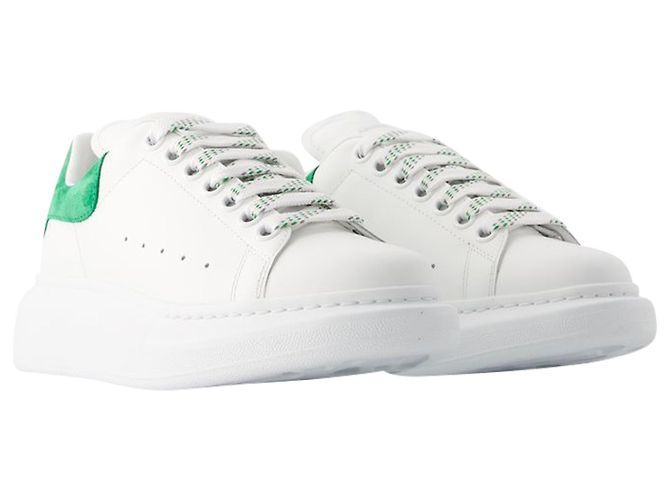 Übergroße Sneakers – Alexander Mcqueen – Leder – Weiß/Grün - Ansicht 2