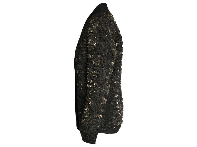 Isabel Marant Sequined Jacket in Green Wool - view 2
