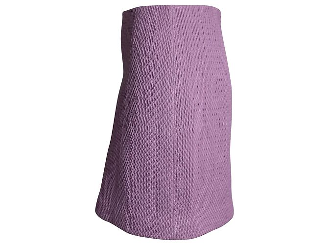 Saia acolchoada Bottega Veneta em couro rosa - vista 2