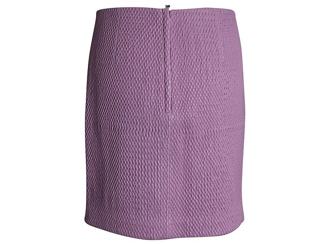Saia acolchoada Bottega Veneta em couro rosa - vista 3