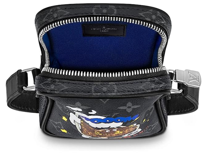 Louis Vuitton Danube PM Monogramma Eclipse Grigio Tela - vista 4