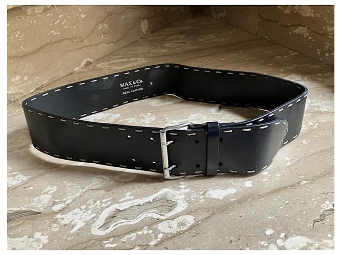 Max & Co Gürtel aus schwarzem Leder - Ansicht 3