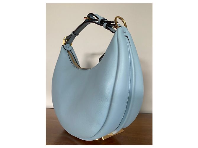 Borsa hobo Fendigraphy Fendi in pelle celeste Blu chiaro - vista 4