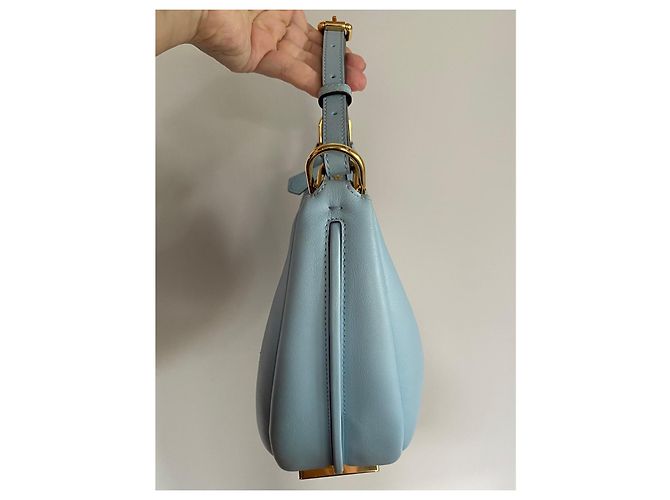 Borsa hobo Fendigraphy Fendi in pelle celeste Blu chiaro - vista 6