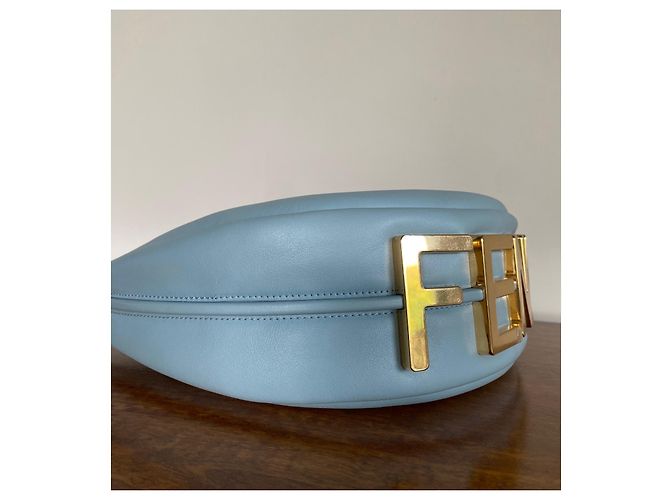 Borsa hobo Fendigraphy Fendi in pelle celeste Blu chiaro - vista 8