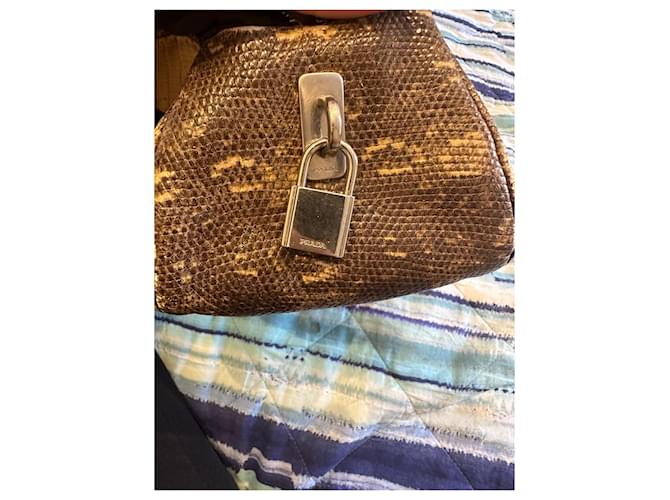 Bolsa Prada de Nylon com Estampa Python Marrom Escuro Castanho escuro - vista 6