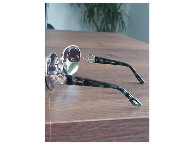 Autre Marque Occhiali da sole Chopard Montatura argento nera e verde Silver hardware - vista 2