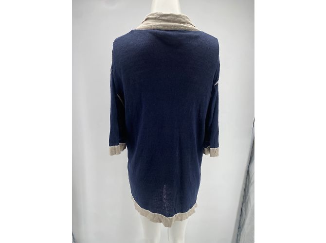 Autre Marque Venroy tops T.International L lino Azul marino - vista 2