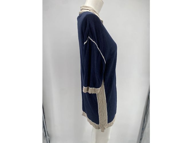 Autre Marque Venroy tops T.International L lino Azul marino - vista 3