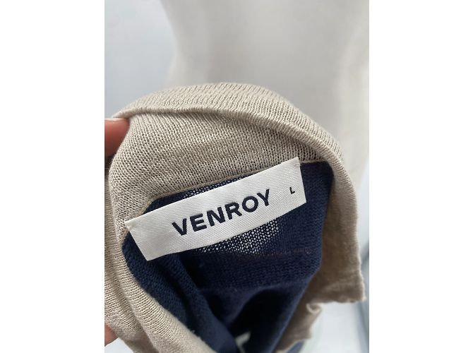Autre Marque Venroy tops T.International L lino Azul marino - vista 4