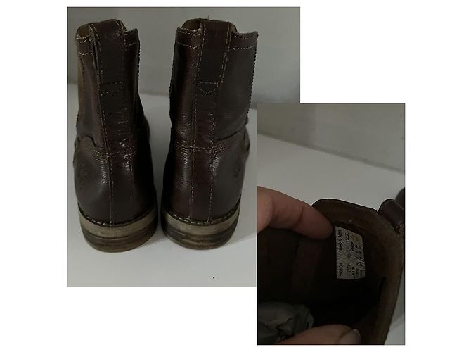 Stivaletti Timberland in pelle marrone - vista 4
