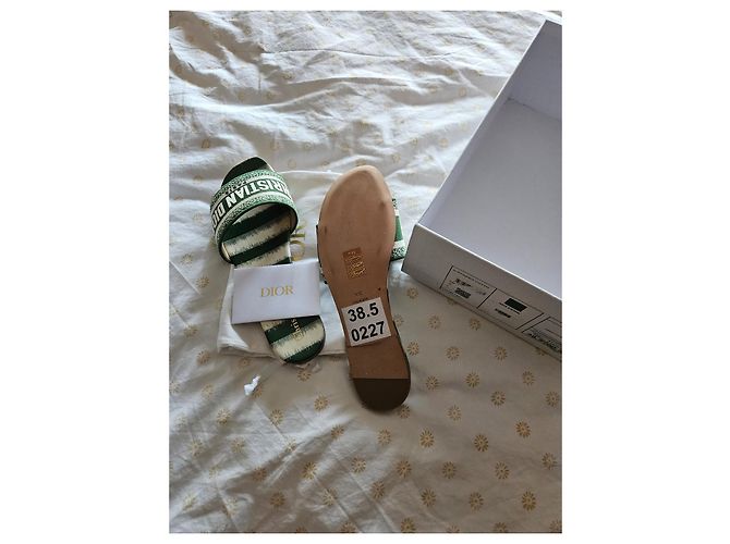 Mule Dior DWAY Florilegio verde cotone - vista 10