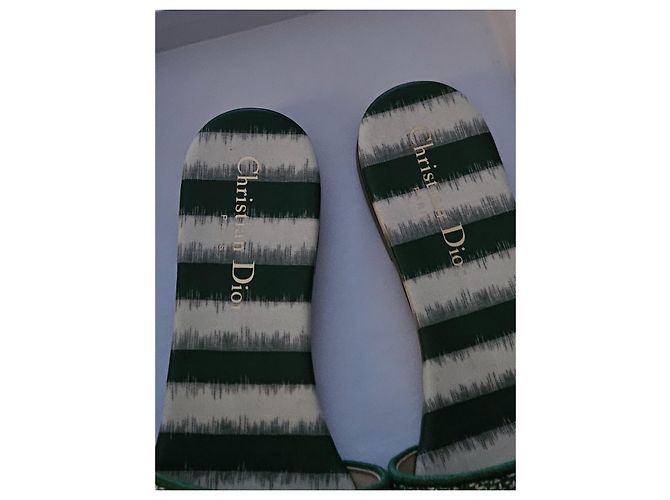 Mule Dior DWAY Florilegio verde cotone - vista 11