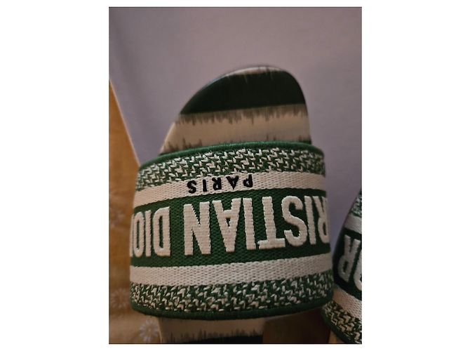 Mule Dior DWAY Florilegio verde cotone - vista 12