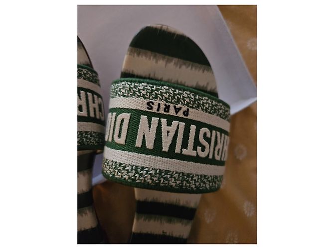 Mule Dior DWAY Florilegio verde cotone - vista 2