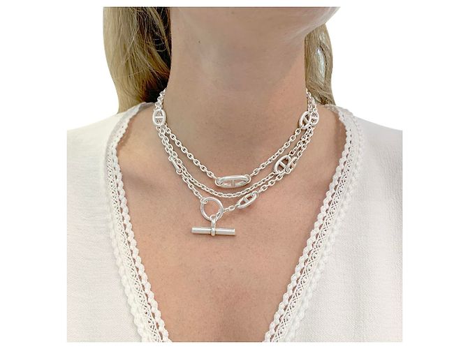 Chaîne d'ancre Collana lunga Hermès,"Farandolo", soldi. - vista 4