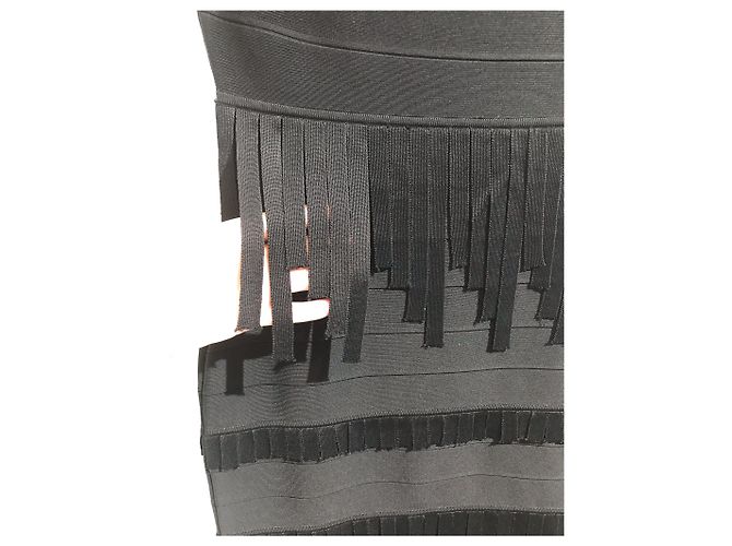 HERVE LEGER Kleider T.International S Viskose Schwarz - Ansicht 2
