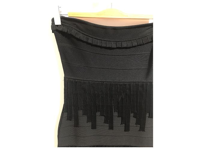 HERVE LEGER Kleider T.International S Viskose Schwarz - Ansicht 3