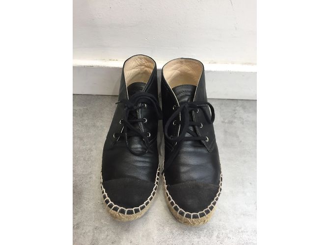Espadrillas CHANEL T.EU 37 Pelle Nero - vista 2