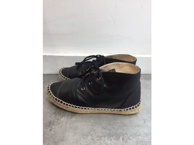 Espadrillas CHANEL T.EU 37 Pelle Nero - vista 3