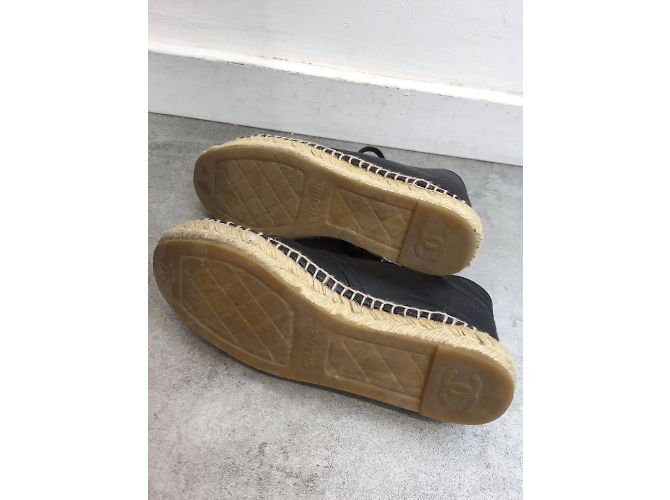 Espadrillas CHANEL T.EU 37 Pelle Nero - vista 7
