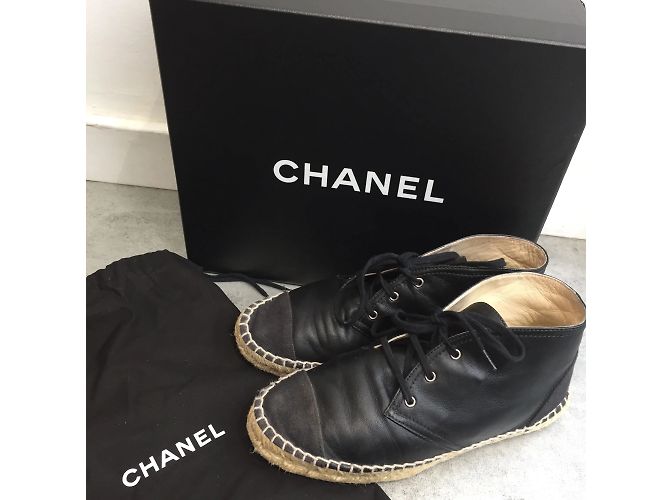 Espadrillas CHANEL T.EU 37 Pelle Nero - vista 8