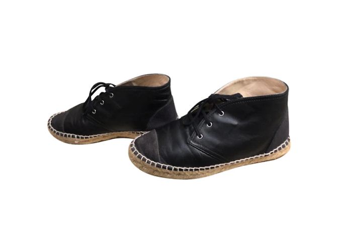 Espadrillas CHANEL T.EU 37 Pelle Nero - vista 9