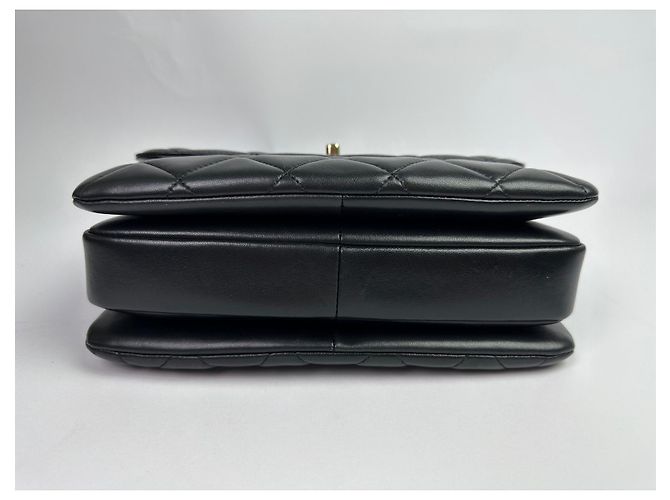 Trendy CC Chanel Trendige kleine CC-Handtasche mit Tragegriff oben Schwarz - Ansicht 4