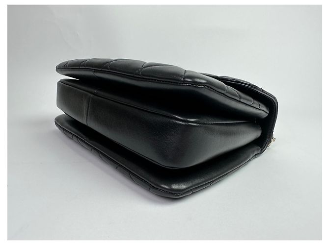 Trendy CC Chanel Trendige kleine CC-Handtasche mit Tragegriff oben Schwarz - Ansicht 6