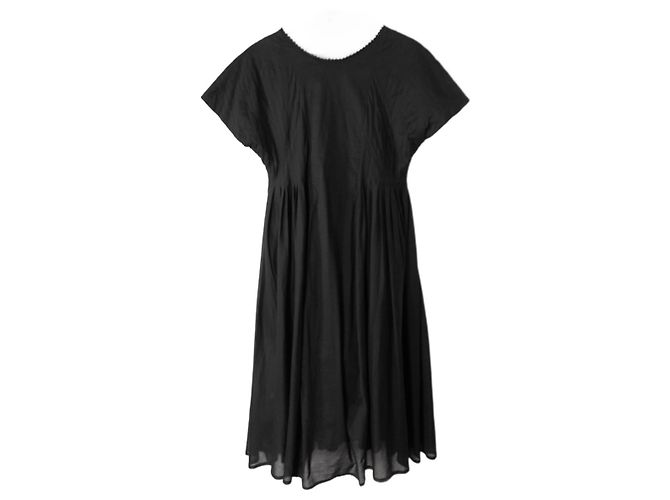 Autre Marque Merlette Zeeland Vestido de algodón negro - vista 2