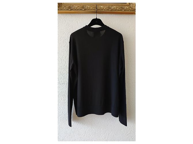 GIVENCHY BLACK WOOL SWEATER Nero - vista 3