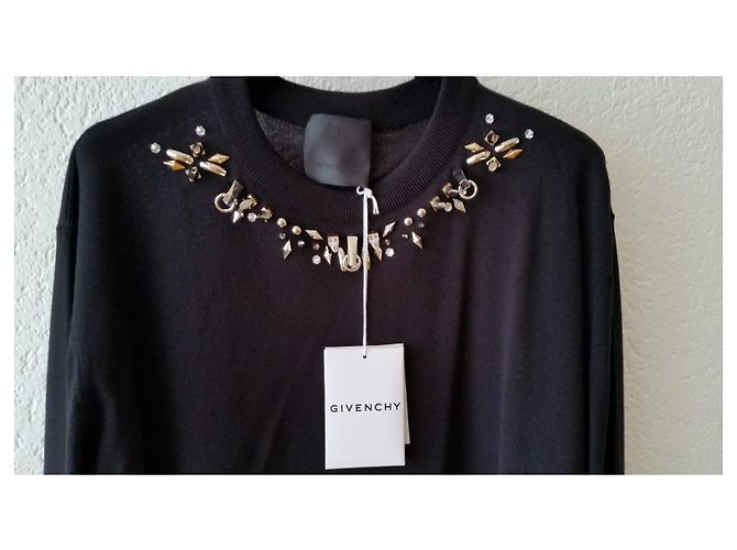 GIVENCHY BLACK WOOL SWEATER Nero - vista 5
