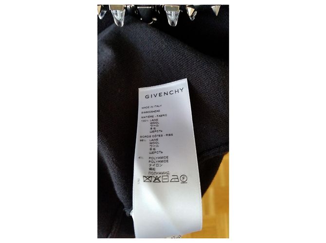GIVENCHY BLACK WOOL SWEATER Nero - vista 6