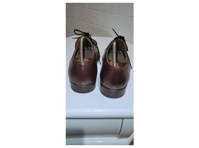 Finsbury Scarpe Oxford Cap Toe in Pelle Marrone Chiaro - vista 4