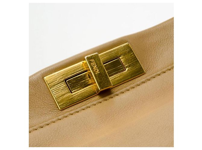 FENDI GROSSER LEDER-PEEKABOO Beige - Ansicht 4