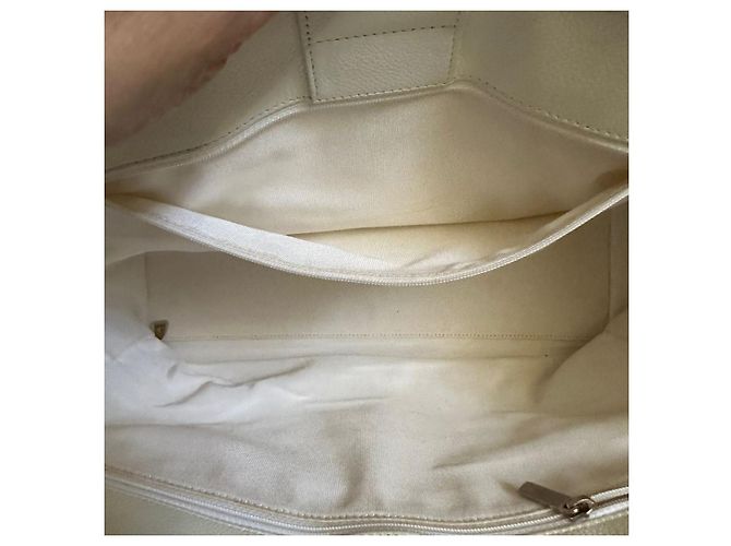 Borsa executive in pelle bianca Chanel Bianco - vista 3
