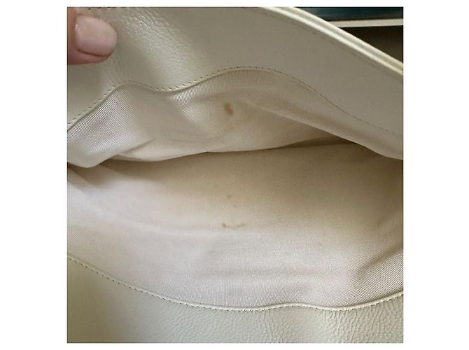 Borsa executive in pelle bianca Chanel Bianco - vista 8